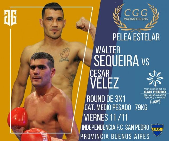 Yacaré Sequeira se medirá contra César Vélez a 6 round en San Pedro