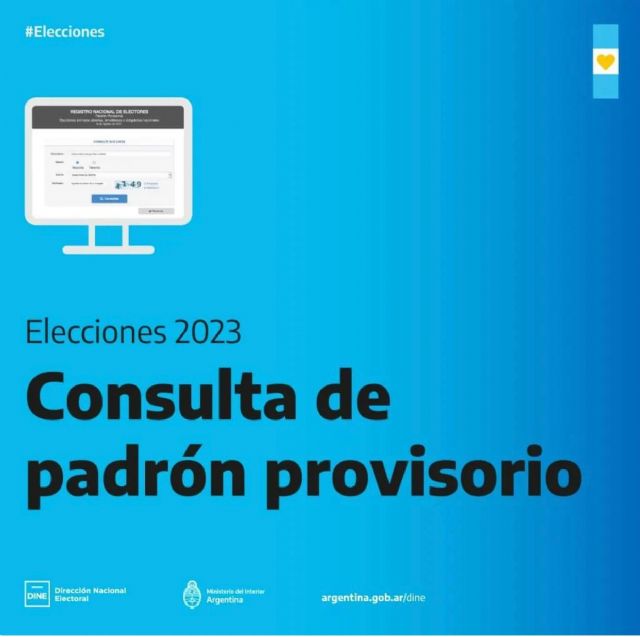 Ya está habilitada la posibilidad de consultar el padrón provisorio para las elecciones 2023