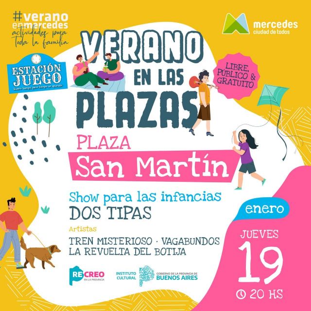 Comienza Verano en la Plazas en Mercedes: primera cita en Plaza San Martín