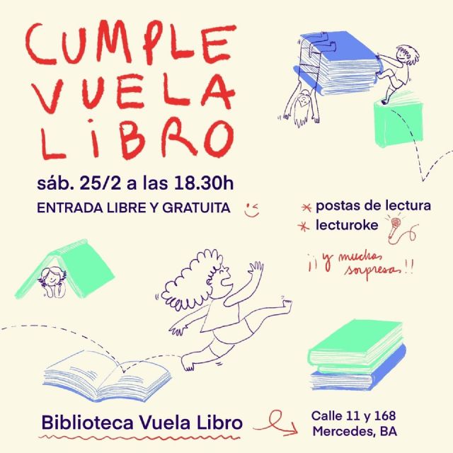 La biblioteca Vuela Libros festeja hoy su primer aniversario con una “Gran fiesta de la lectura”
