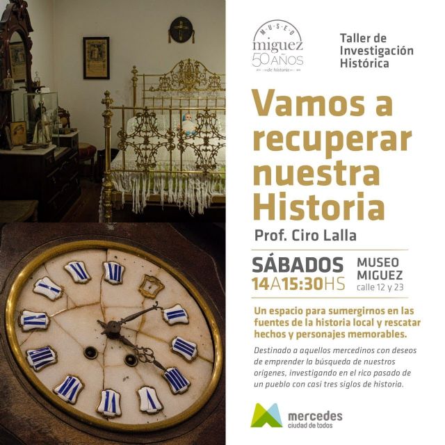Taller de investigación histórica con el profesor Ciro Lalla en el Museo Míguez