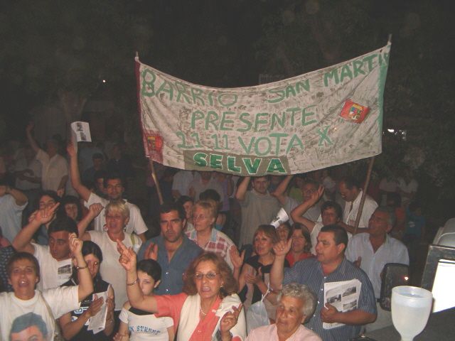 Carlos Selva abrió los actos de campaña en el Barrio San Martín