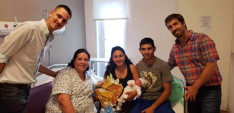 Juani fué a conocer a Eloy, el primer mercedino nacido en 2019