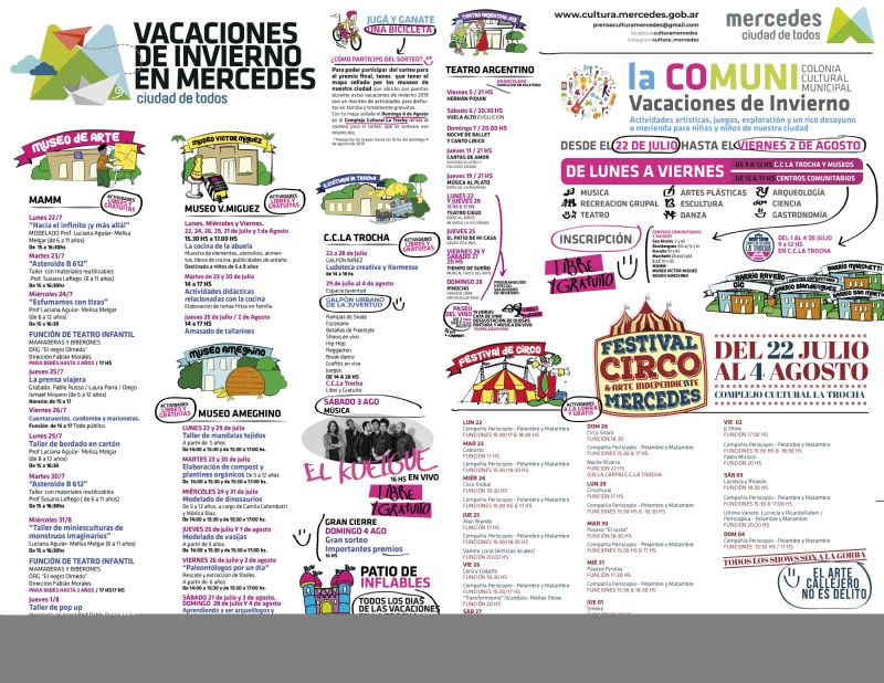 Oferta cultural libre y gratuita para las vacaciones de invierno