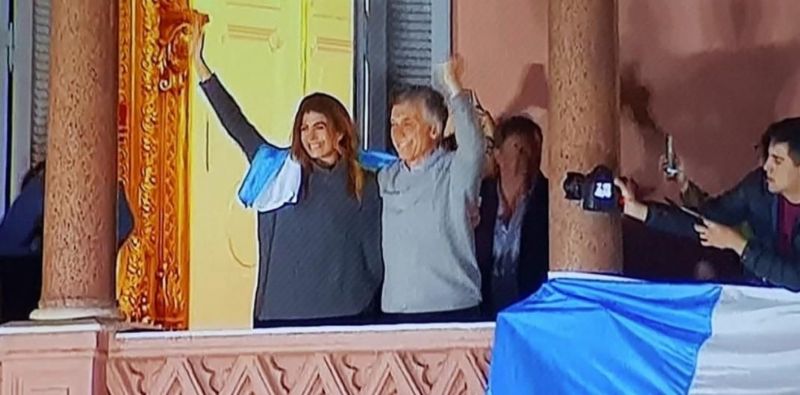 Macri saludó desde Casa Rosada a los manifestantes