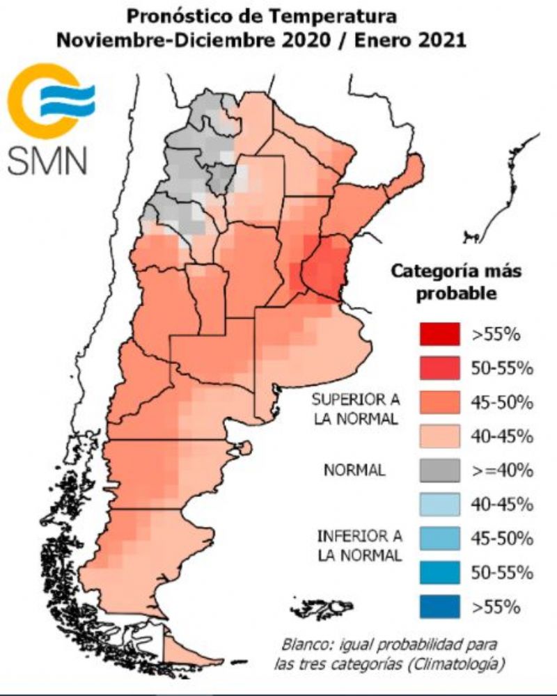 El SMN espera mucho calor y sequía para el comienzo de este verano