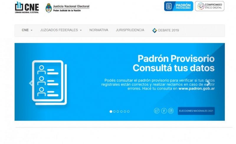 ¿Estás empadronado? Ya es posible consultar el Padrón Provisorio para las Elecciones legislativas