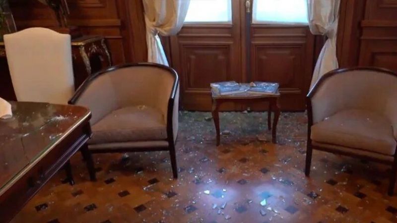 Cristina Kirchner mostró como quedó su oficina tras ser atacada