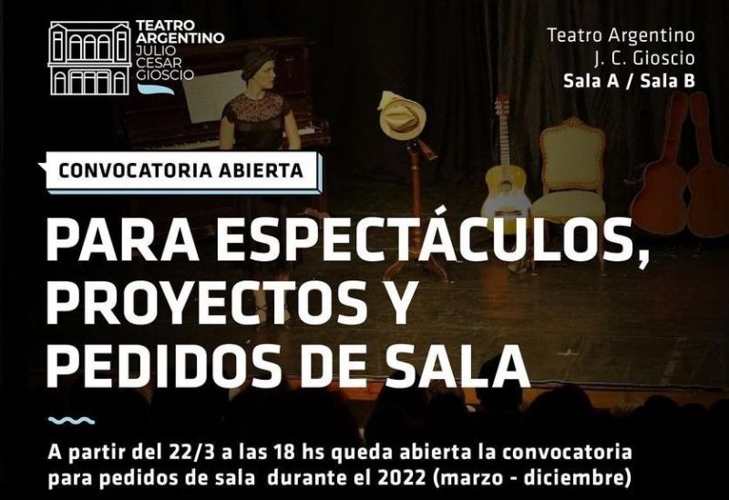 El teatro Argentino abre la convocatoria para obras, proyectos y pedidos de sala para este 2022