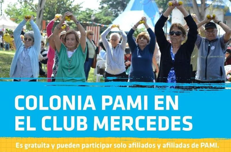 PAMI  abre una Colonia para afiliados en el Club Mercedes