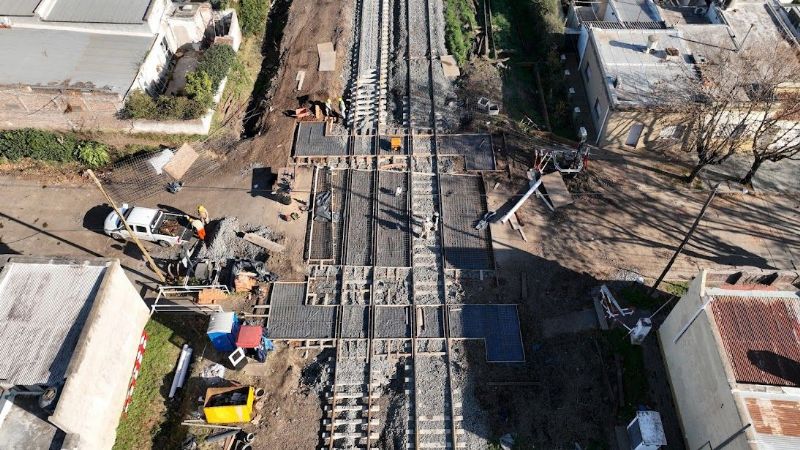 Avanza firme la obra de la renovación de vías del Sarmiento