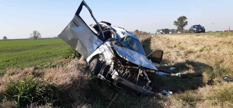 Vuelco en la ruta 5: tres mercedinos hospitalizados
