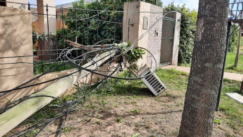 Durante la madrugada: un camión hizo destrozos a lo largo de toda una cuadra