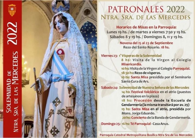 El fin de semana se desarrolla la Fiesta Patronal de Mercedes
