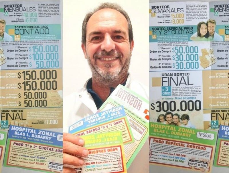 Ya está a la venta la Rifa de la Asociación Cooperadora del Hospital Blas Dubarry