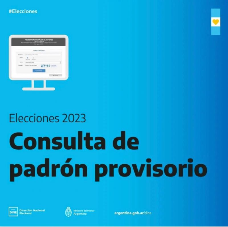 Ya está habilitada la posibilidad de consultar el padrón provisorio para las elecciones 2023