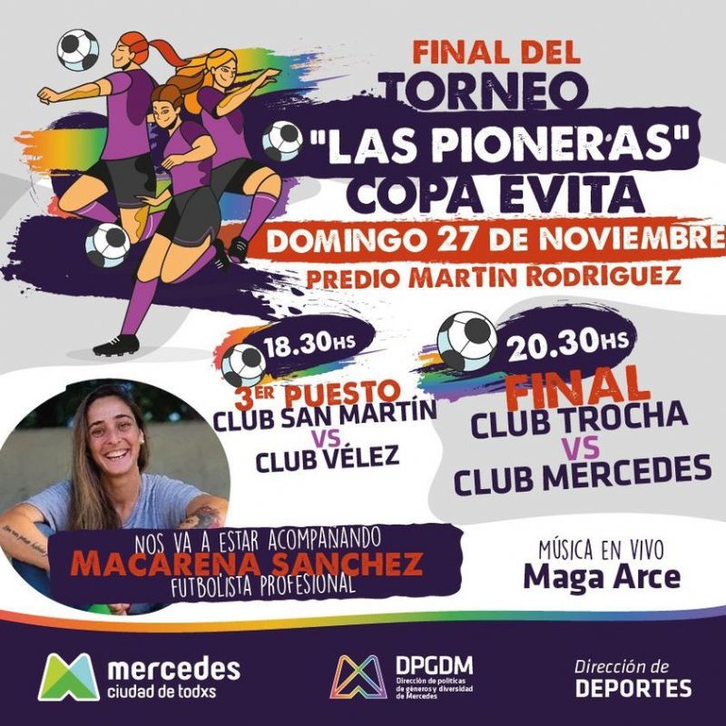 Viene la final del Torneo “Las Pioneras” Copa Evita en el fútbol femenino mercedino