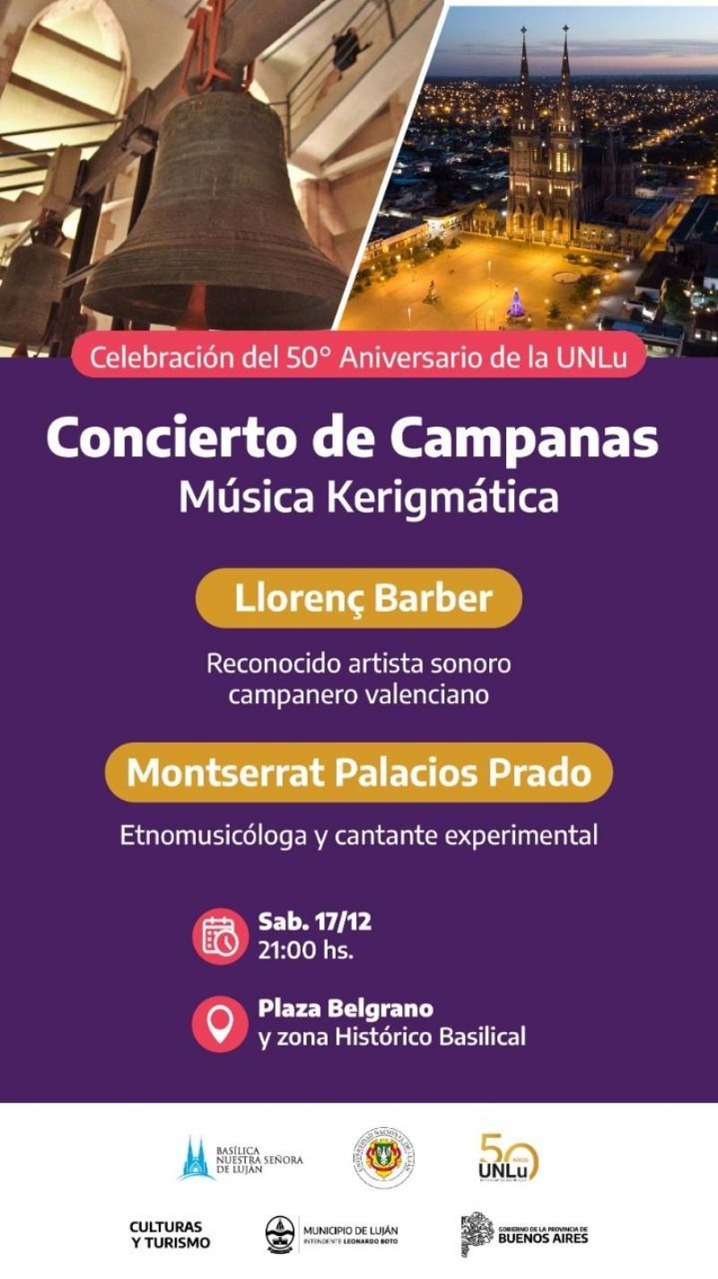 La Universidad Nacional de Lujan celebra sus 50 años con un concierto de campanas