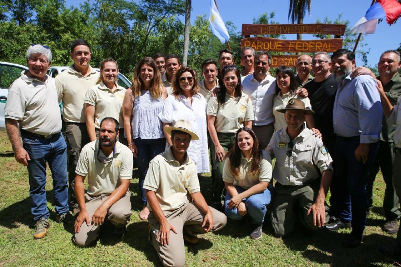 Sabrina Selva estuvo en la apertura al público del Parque Nacional Campo San Juan en Misiones