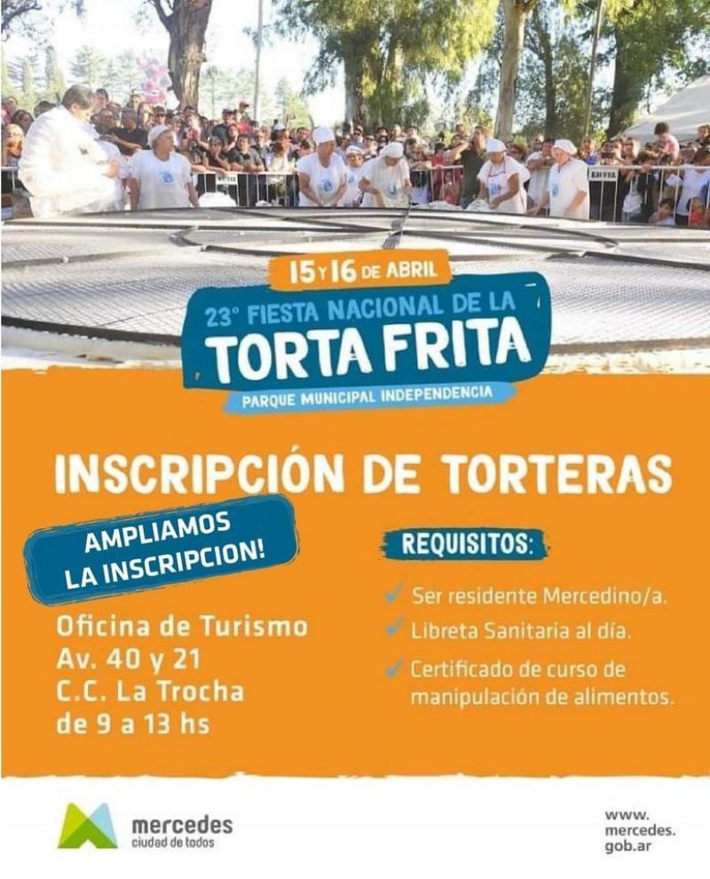 Palpitando la Fiesta Nacional de la Torta Frita: abren inscripción de torteras