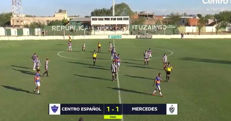 Empate del Club Mercedes con gol Franco Gatti frente a Centro Español