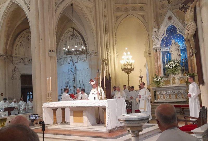 Monseñor Scheinig presidió la Misa Crismal en la Catedral de Mercedes