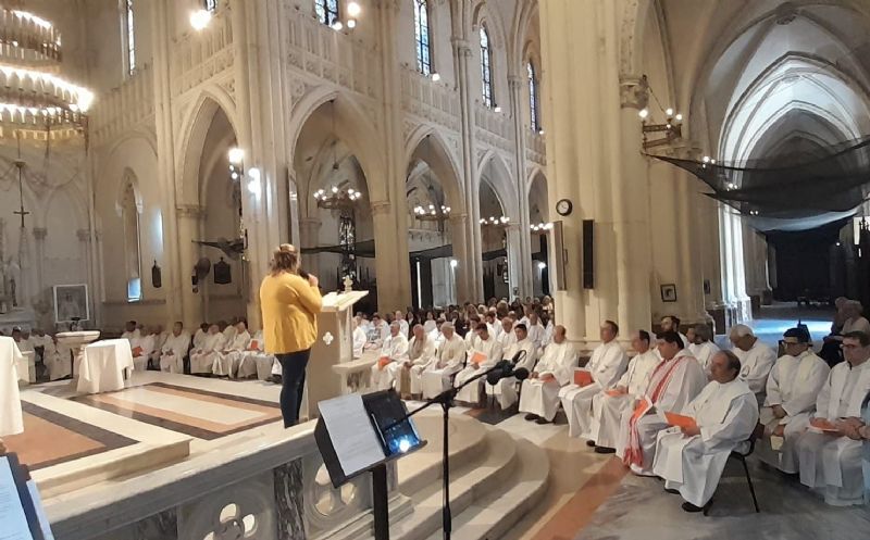 Monseñor Scheinig presidió la Misa Crismal en la Catedral de Mercedes