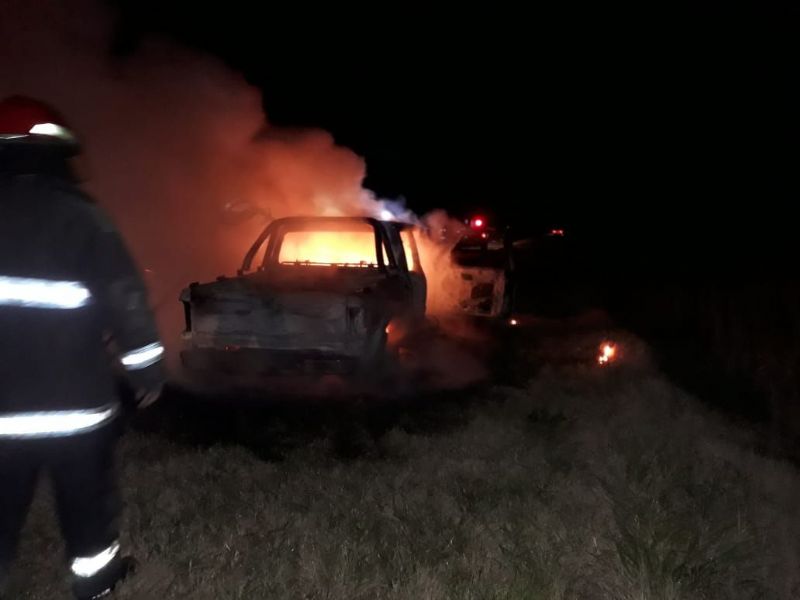 Salida de bomberos de Mercedes por dos incendios en ruta 41