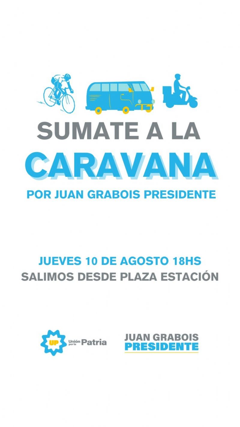 En Mercedes habrá caravana luego del cierre de campaña de Grabois