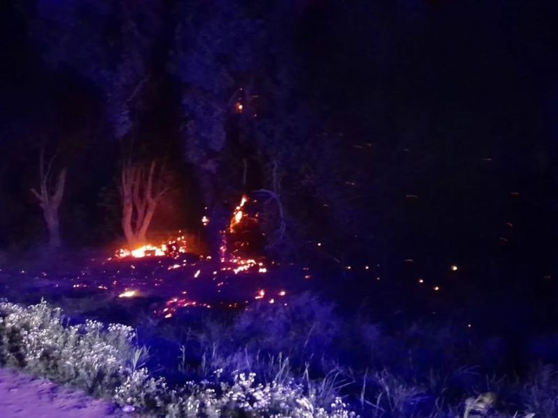 Nuevamente Bomberos de Suipacha acuden a apagar incendio de pastizales