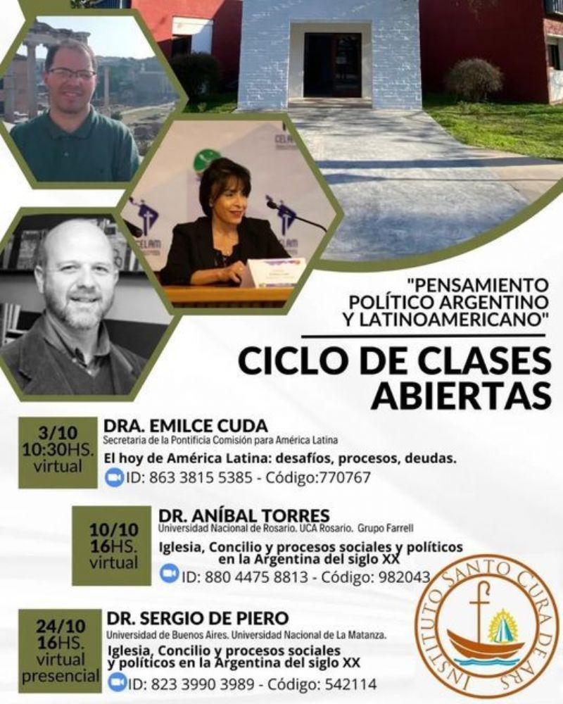 Ciclo de clases abiertas sobre Pensamiento Político en el Seminario Santo Cura de Ars