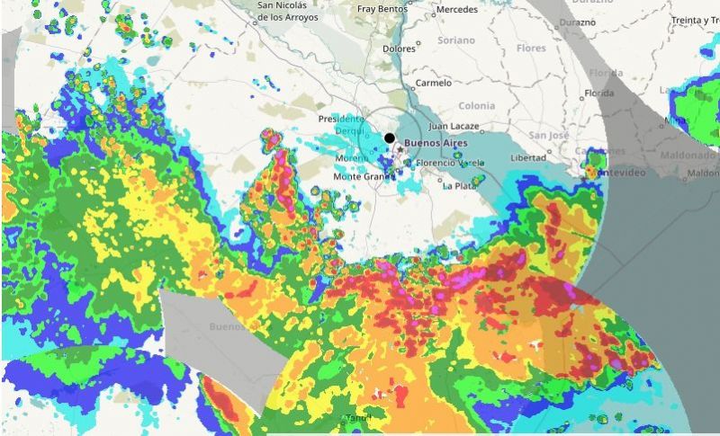 Alerta meteorológica para Mercedes y zonas del oeste del AMBA: tormentas y se esperan ráfagas de viento