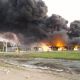 Voraz incendio en La Verde en una fábrica de agroquímicos