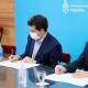 Sesiones virtuales en la provincia de Buenos Aires: Wado de Pedro firmó un convenio con Magario y Otermín