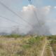 Corte de luz: incendios en campos provocaron la caída del transporte de energía