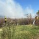 Cinco salidas en un día: los incendios de pastizales pusieron en jaque a los bomberos de Mercedes