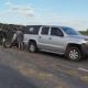 Una salida de vacaciones terminó con susto en la ruta 5: volcó una casilla rodante
