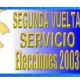 SERVICIO ELECCIONES 2003 - SEGUNDA VUELTA - ESTE DOMINGO OTRO PRECEDENTE DEL SIP24